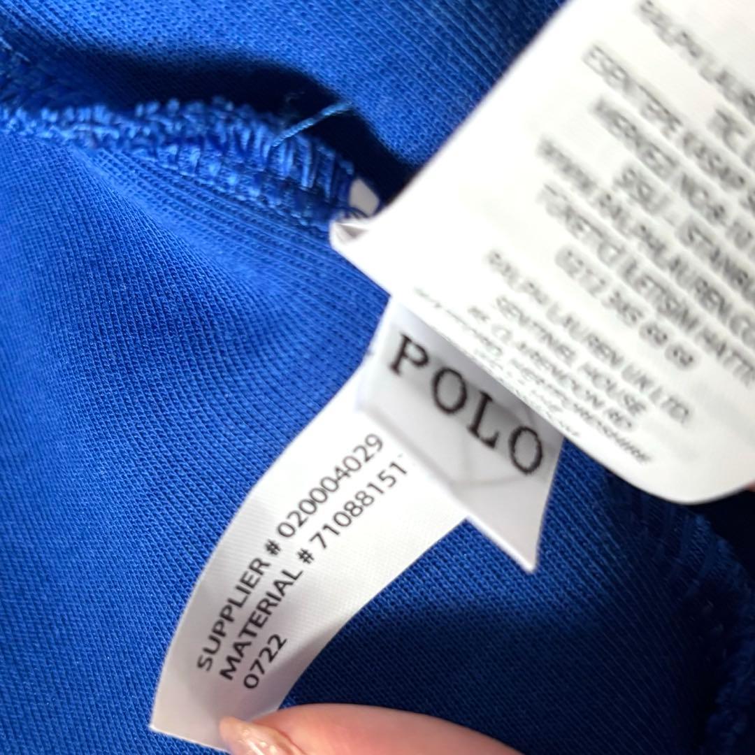 大谷様　ポロラルフローレン　パーカー　フード　ジップ　ポニー刺繍　青　ブルー