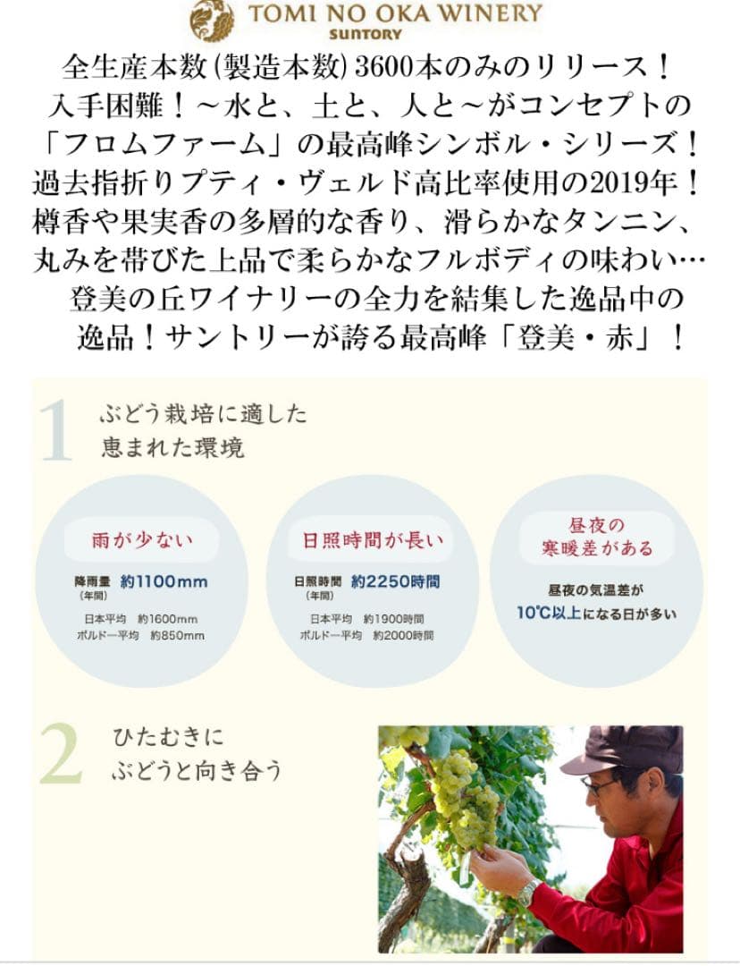 2019 FROM FARM TOMI RED 750ml 山崎ミニボトルセット