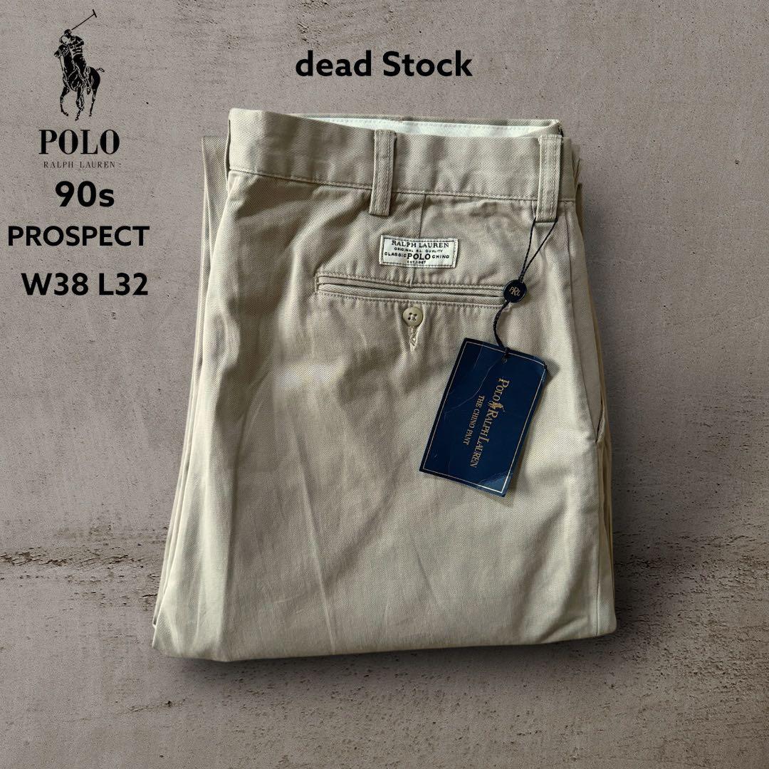 希少デッドストックPoloRalphLaurenラルフローレンチノパンW32古着
