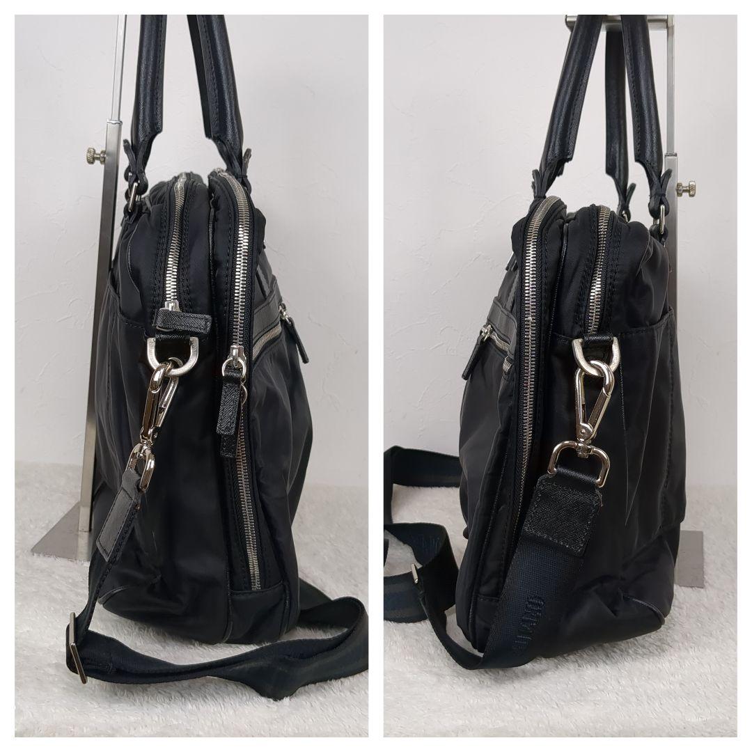 【極美品】アンドレアロッシ　2層 ブリーフケース　2way　ナイロン　A4収納可
