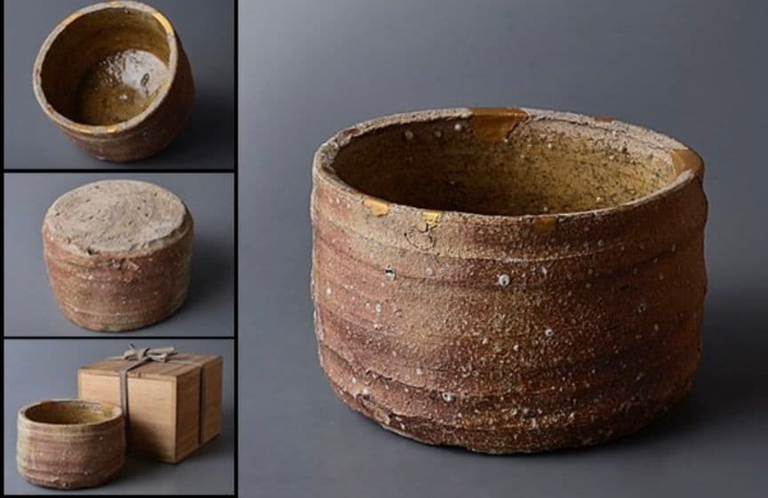 T*u様 【時代 古信楽建水】桃山陶 金継ぎ 茶道具 李朝