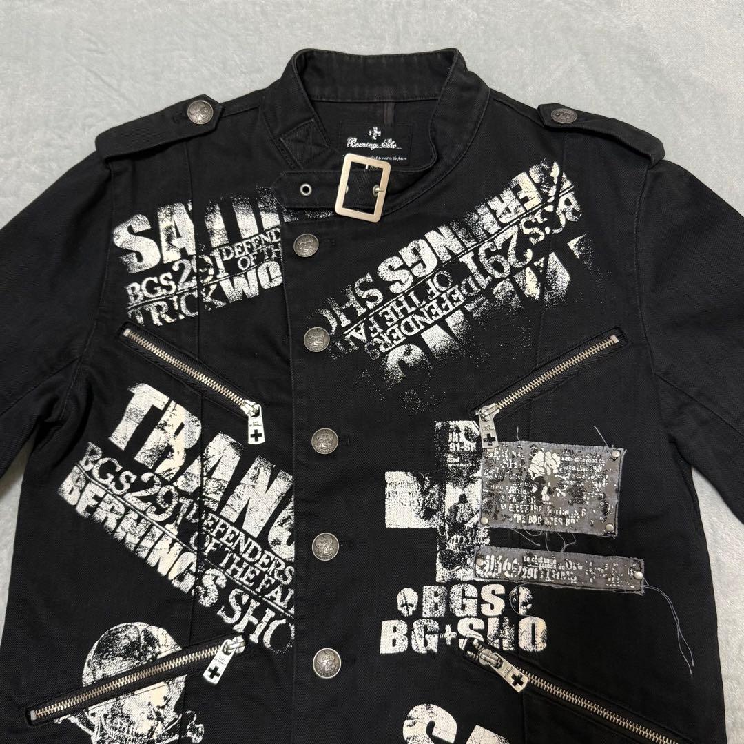 【BERNINGS-SHO】y2k00s平成ギャル男　4連ジップスカルジャケット
