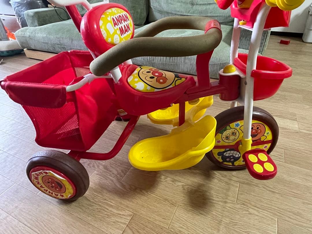 アンパンマン三輪車 デラックス 動作確認済 幼児 お散歩