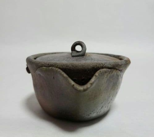 備前焼 宝瓶 在銘 茶道具 煎茶器 陶印有 青