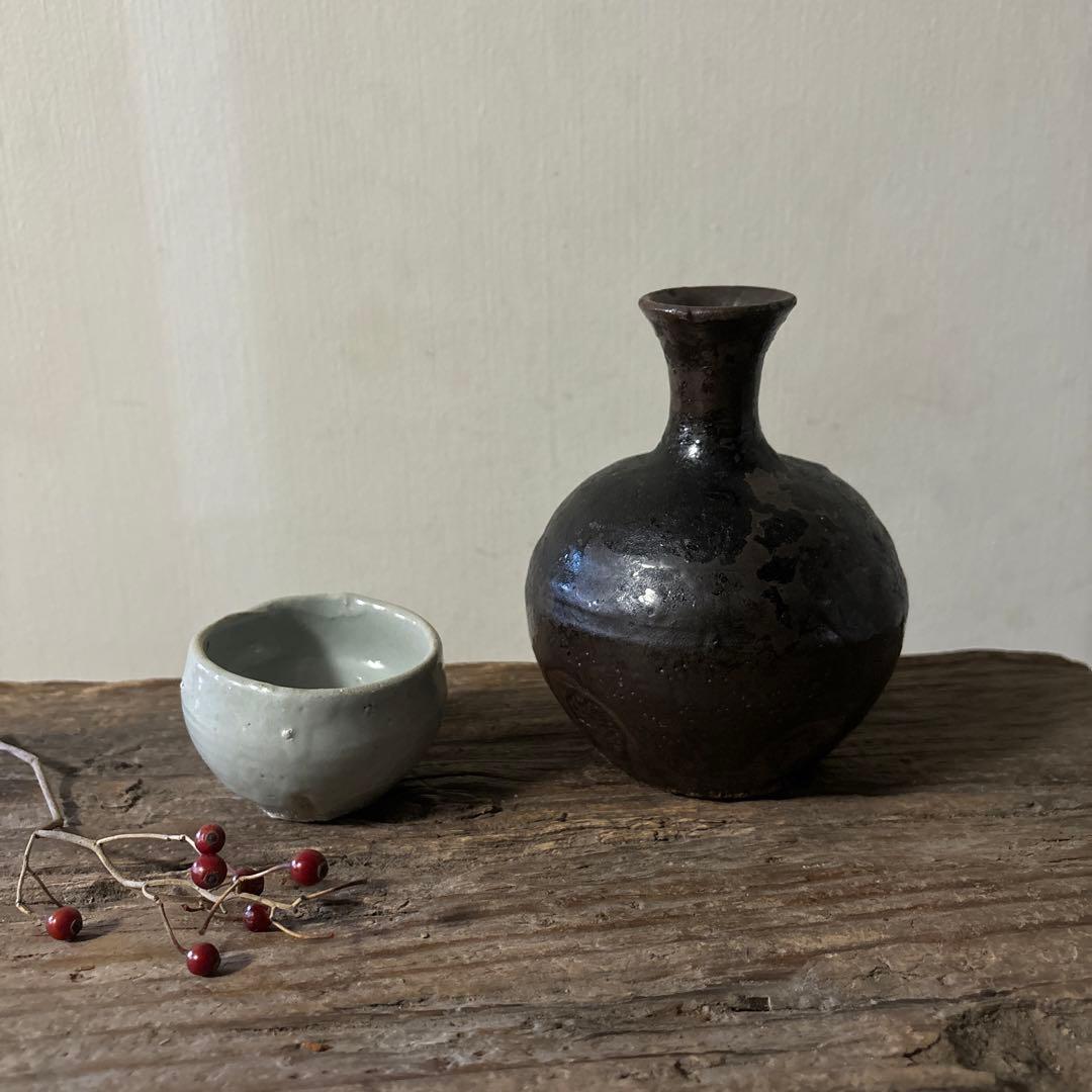 李朝白磁盃 酒器 骨董 アンティーク 古美術 ぐい呑み 検:白洲正子 秦