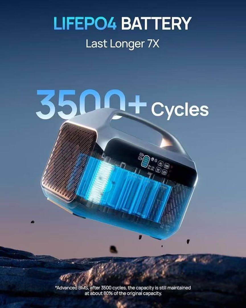 ポータブル電源大容量600w 307.2Wh 災害 ソーラーキャンプ 軽量