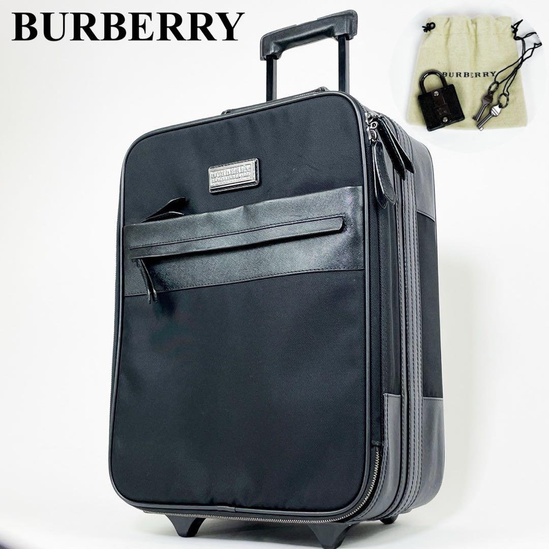 希少✨バーバリー キャリーケース サフィアーノレザー 鍵付き 機内