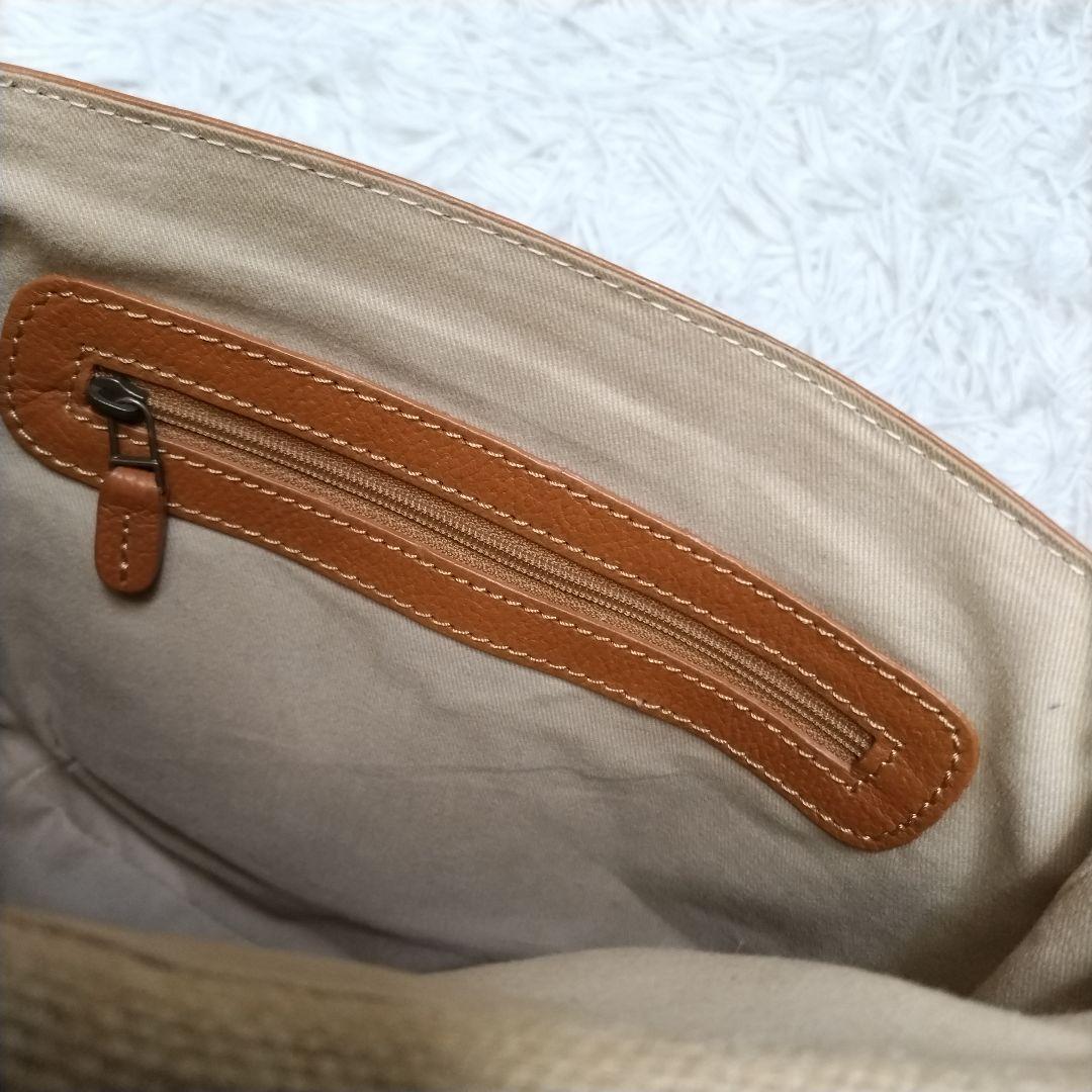 極美品　MOTHERHOUSE　マザーハウス　レザー　ショルダーバッグ　ステッチ