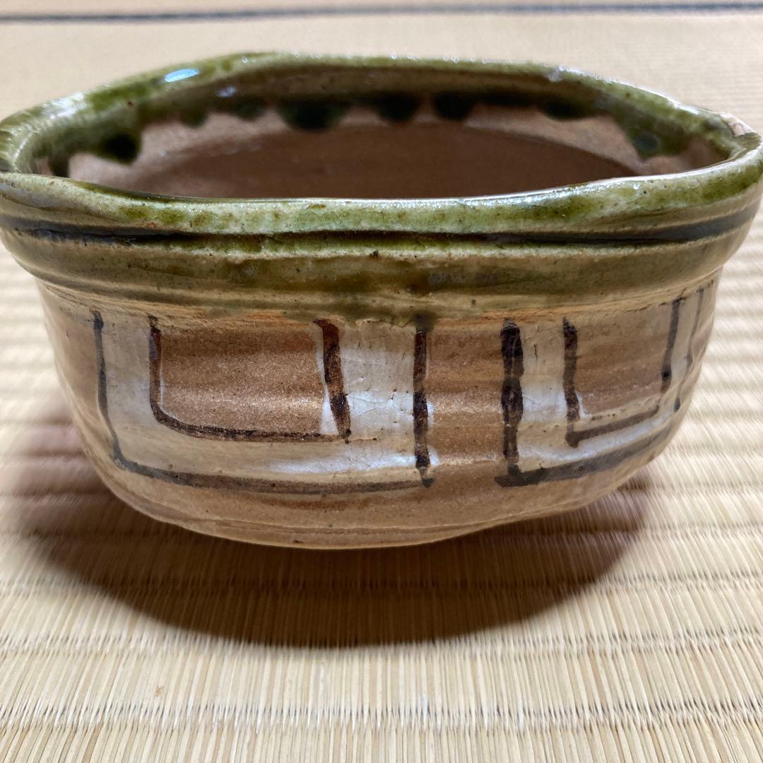 赤織部茶碗 瀧口喜兵衛作