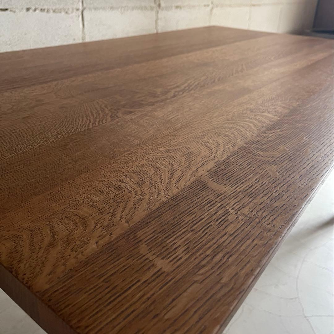 美品　大塚家具　天然木オーク材無垢　ダイニングテーブル　テーパー角脚　W1500