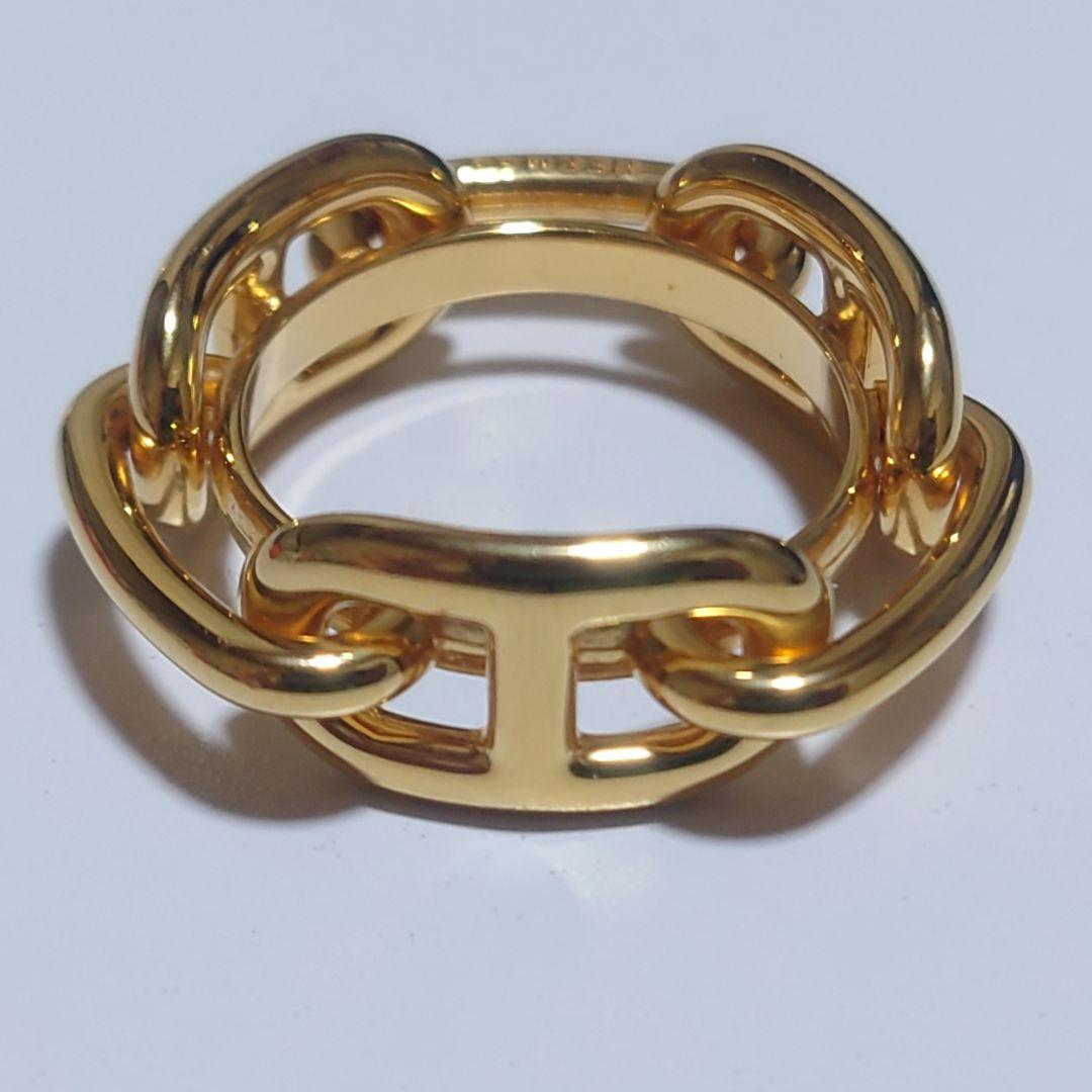 未使用に近い エルメス リング シェーヌダンクル スカーフリング 21号 ケース