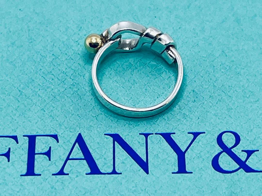 c888 ティファニー　フック&アイ　リング　K18 750/925 約7.5号