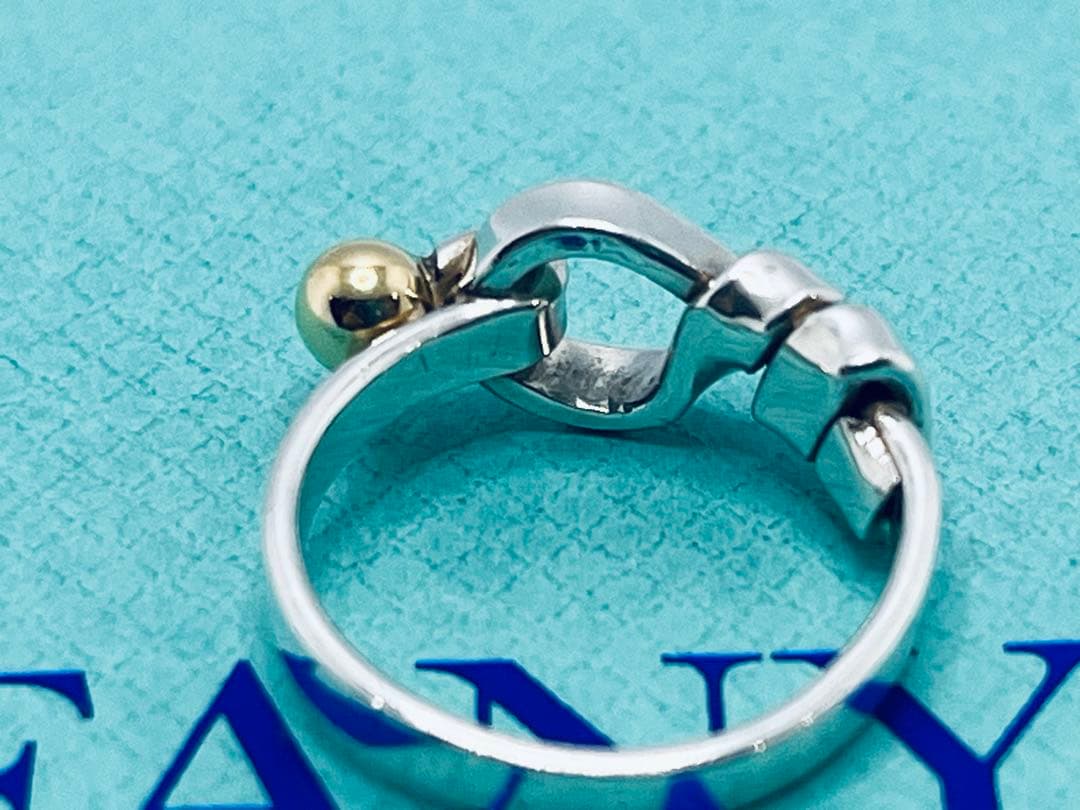 c888 ティファニー　フック&アイ　リング　K18 750/925 約7.5号