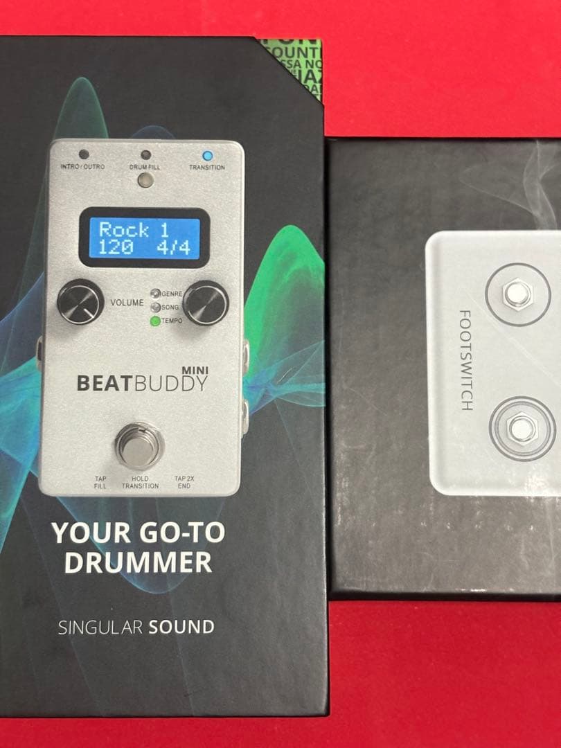 Beat Buddy Mini　と　純正フットスイッチ Beat Buddy Mini と 純正フットスイッチ Beat Buddy Mini と 純正