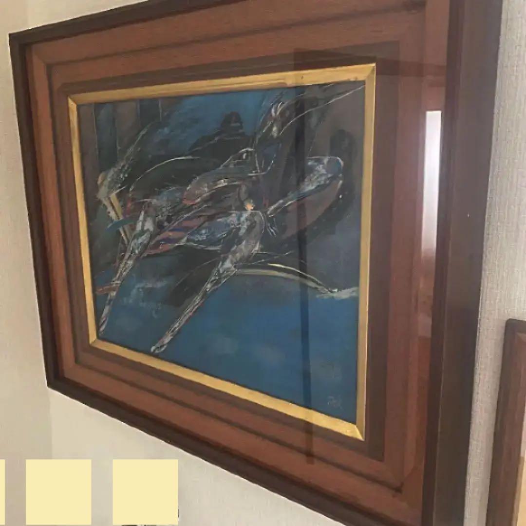 絵画油絵 肉筆本物『奥田 絋』直筆サイン有り1979年『国内美術展特選受賞