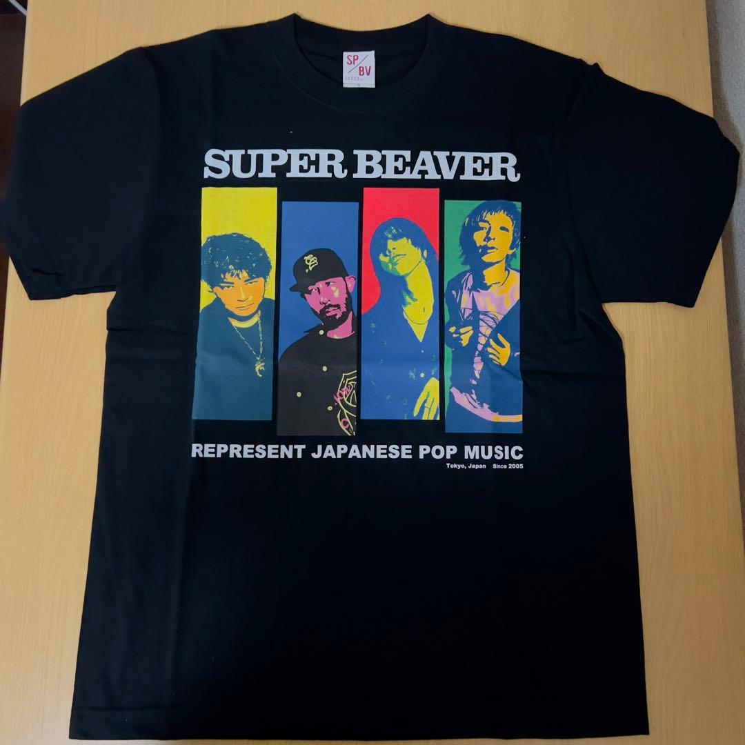 super beaver スーパービーバー ポップアートTシャツ 黒ブラックS