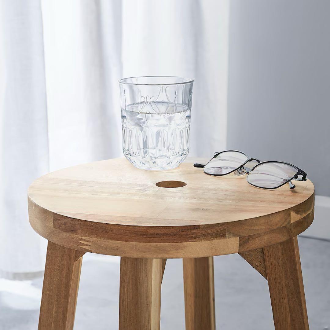 【新品、未開封】IKEA イケア　スコグスタ スツール　アカシア材　30cm