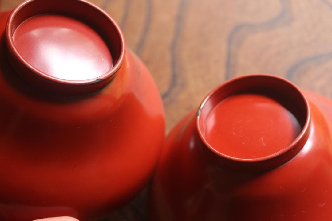 絵柄選択可！時代朱漆に優美な絵替風物蒔絵の映えるお椀7