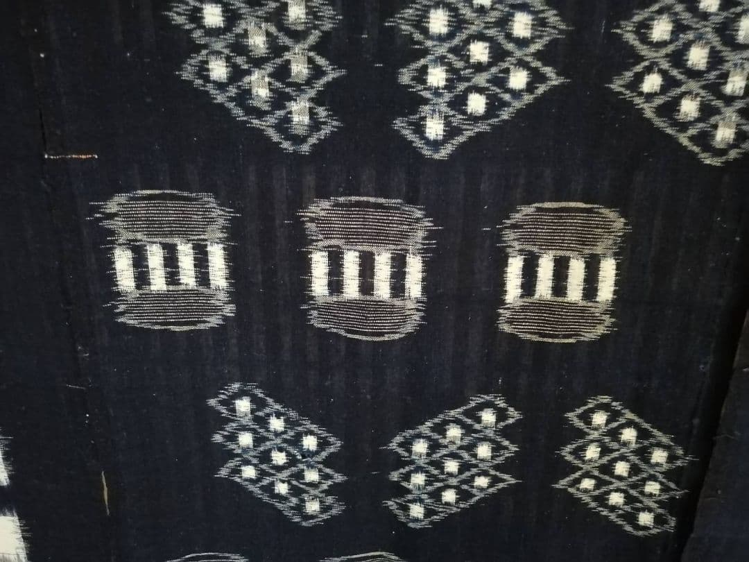 古い絵絣ハギレ 人気の絵柄5種5点