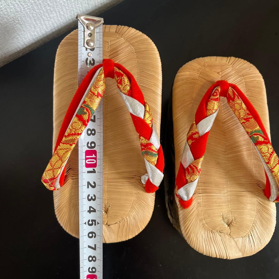 七五三　高級黒地塗り　ぽっくり　鈴付き