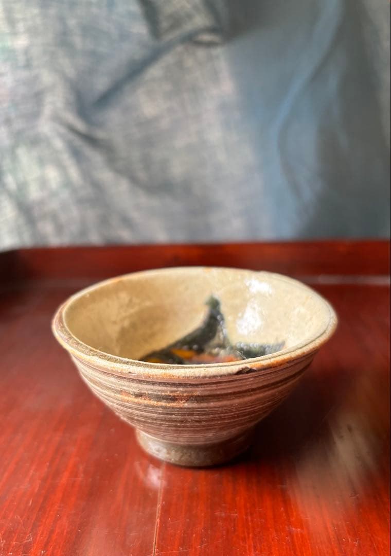 国宝　金城次郎　長男　壺屋焼 やちむん 金城敏男 酒器 琉球　魚紋　ぐい呑み