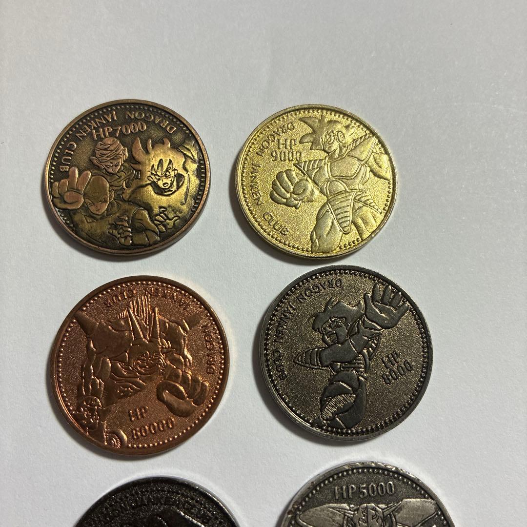 ドラゴンボール　ジャンケン　　メダル　ターレス　ギニュー　ポルンガ　6枚