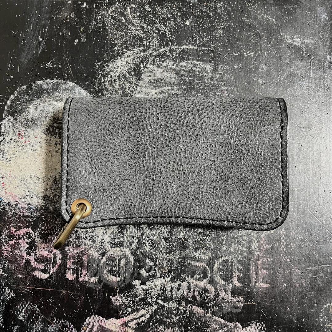 トラッカーウォレット ブラックにエイジング ミドルトラッカーウォレット #335