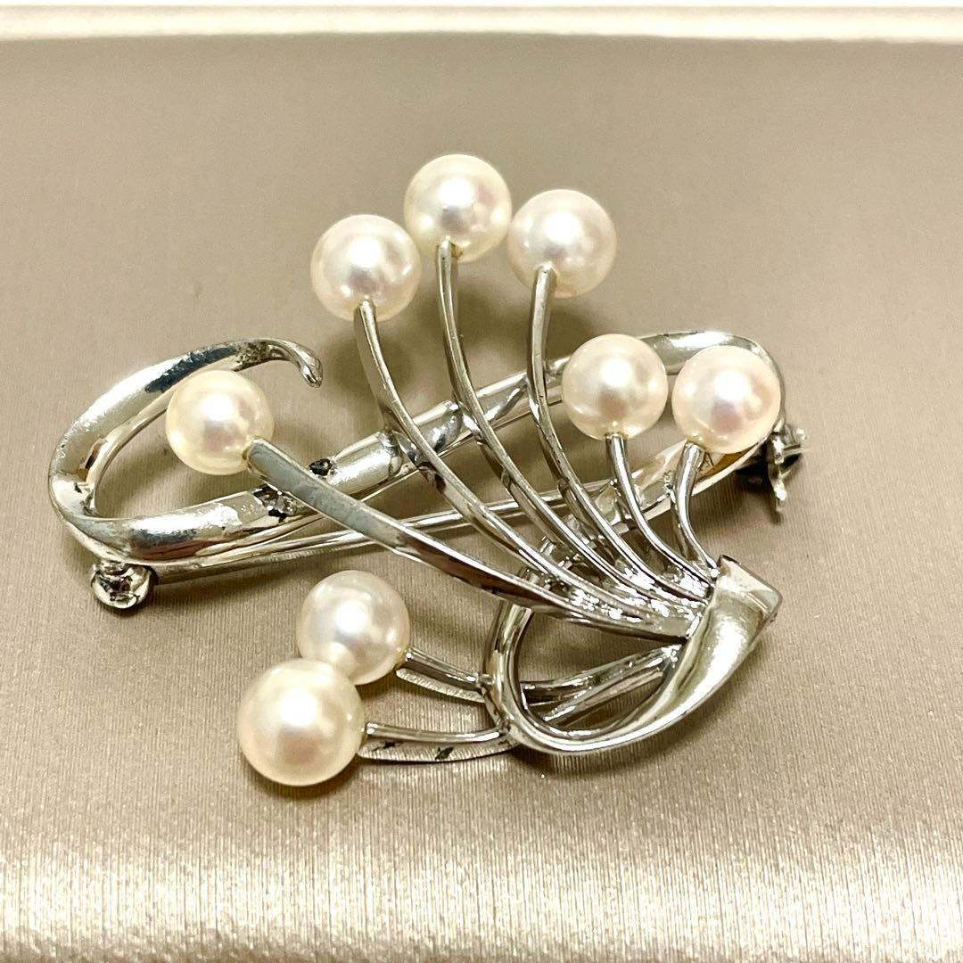皇室御用達 MIKIMOTO ミキモト アコヤ真珠 パール ブローチ コサージュ