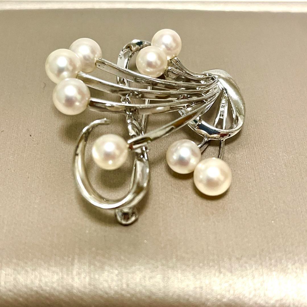 皇室御用達 MIKIMOTO ミキモト アコヤ真珠 パール ブローチ コサージュ