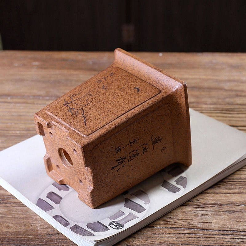 面平口高方鉢 紫砂の鉢 盆栽鉢 植木鉢 小品盆栽鉢 大品盆栽鉢