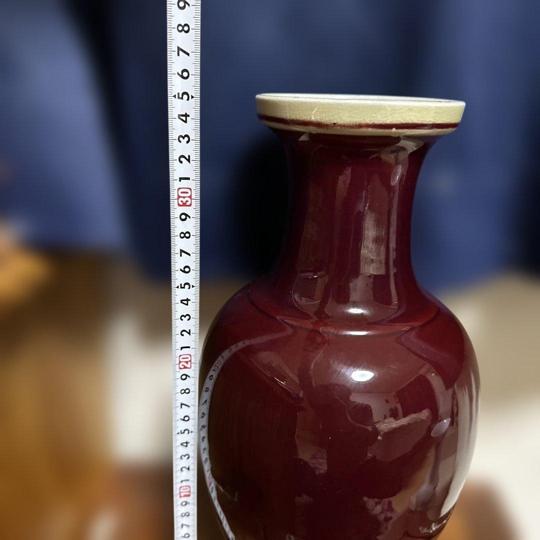 花瓶 中国花瓶 辰砂 中国美術 骨董品 景徳鎮 清時代