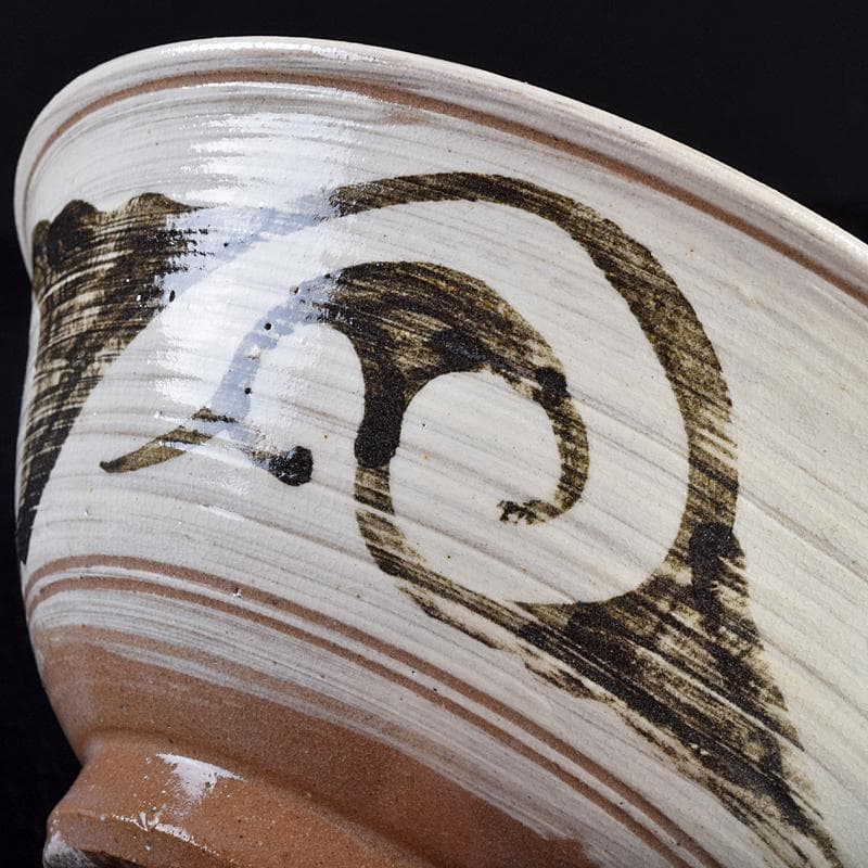 朝鮮美術　李朝　新高麗　鶏竜山三島絵　茶碗　銘緑毛　有馬頼底極め箱　VR8892