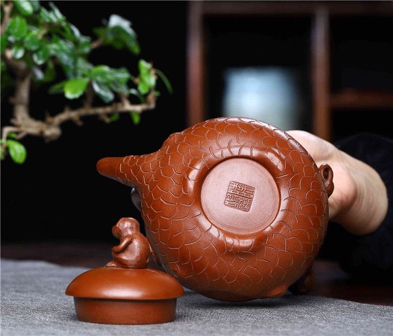 猿の壺紫砂壺 中国古美術 紫泥急須・茶壺・茶道具置物・古置物