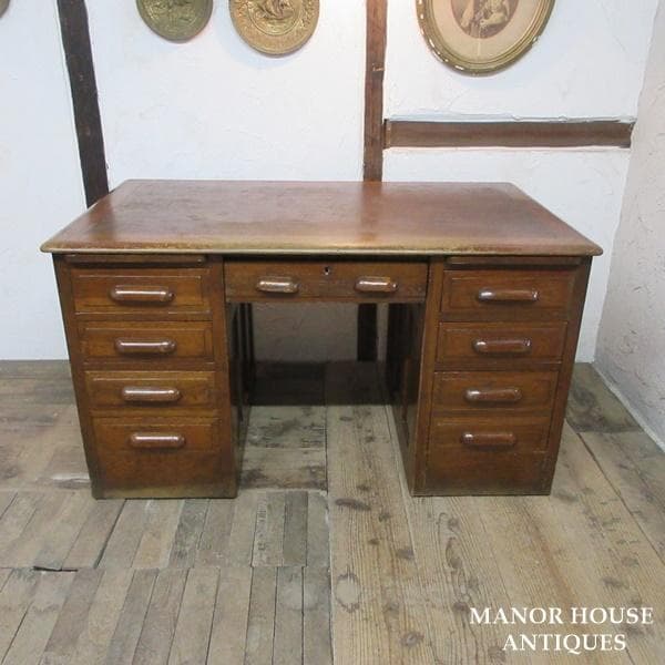 イギリス製 アンティーク 家具 デスク 机 収納 書斎 作業台 英国 6047e