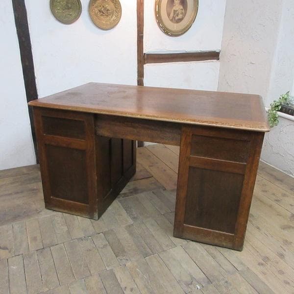 イギリス製 アンティーク 家具 デスク 机 収納 書斎 作業台 英国 6047e