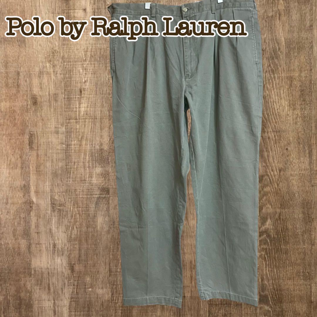 90s ラルフローレン ポロチノ アンドリュー カーキ チノパン