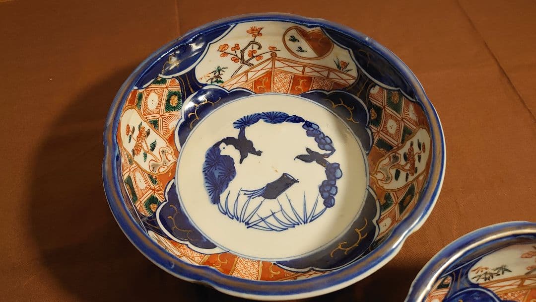 大聖寺伊万里古伊万里伊万里中鉢蔵出し3客