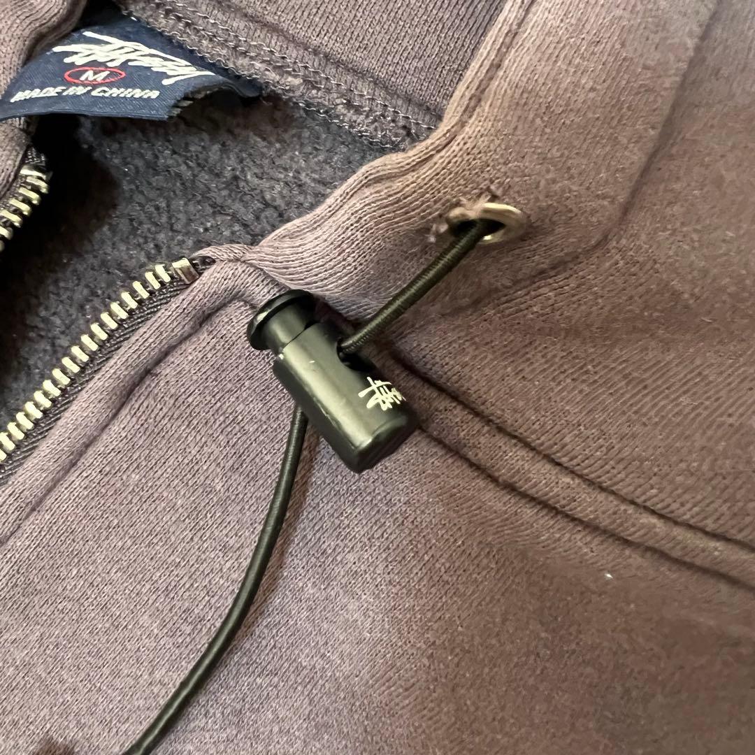 old stussy 紺タグ フーディ パーカー ネイビー M ジップ