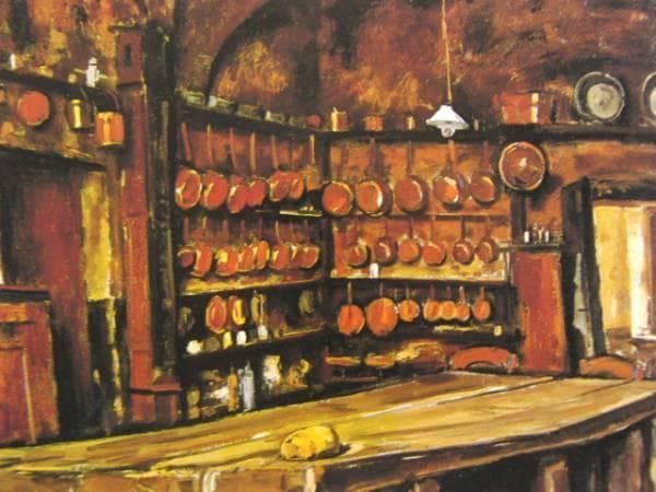 荻須高徳、城の台所、希少画集画、風景、自然、静物、人気作家