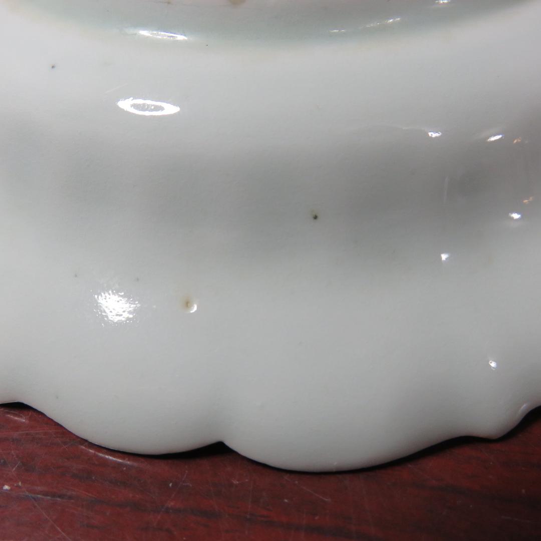 中皿 4枚 鳥 花 染付 古伊万里 上手物 明治