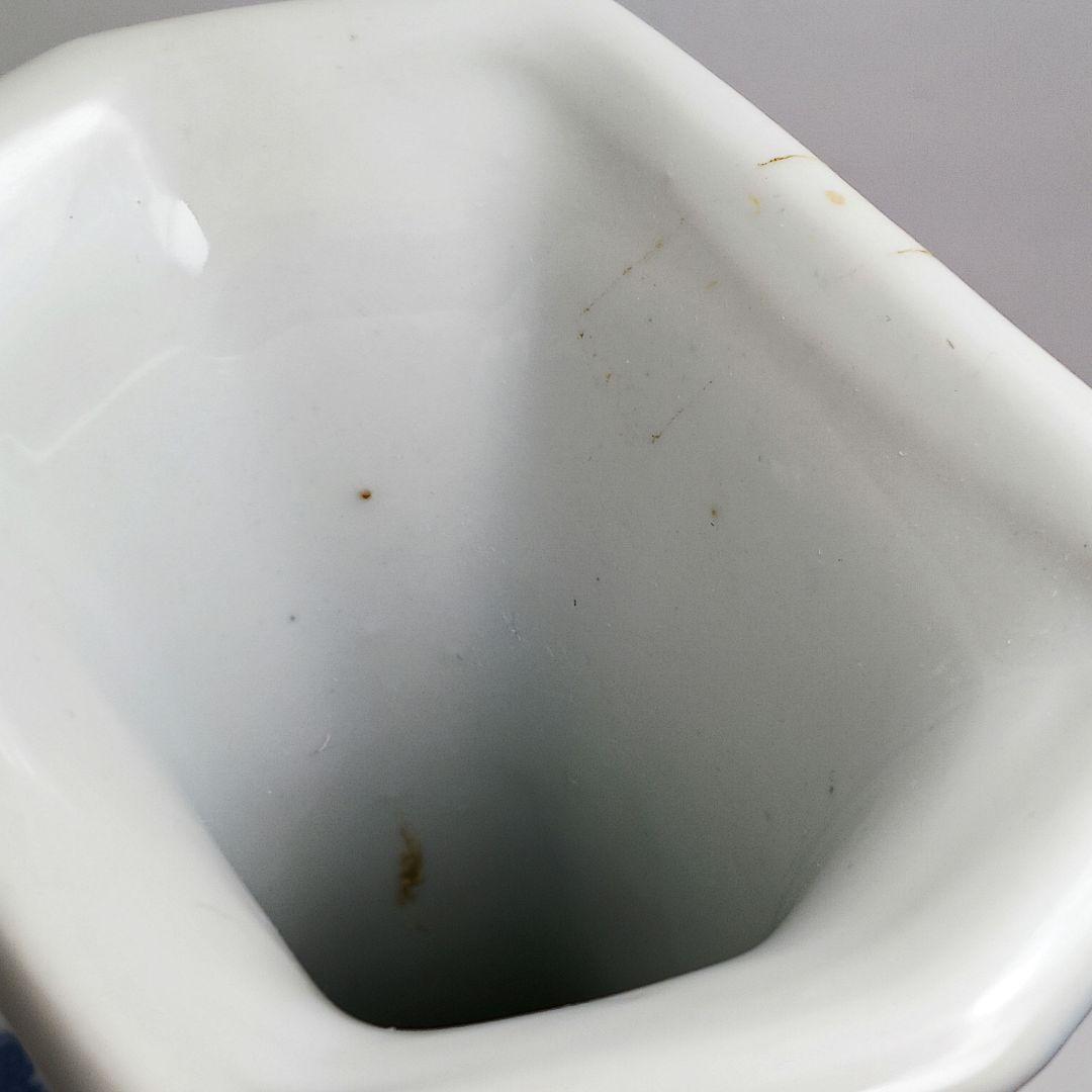 ues-120 中国 染付 双耳付花瓶 高さ30㎝