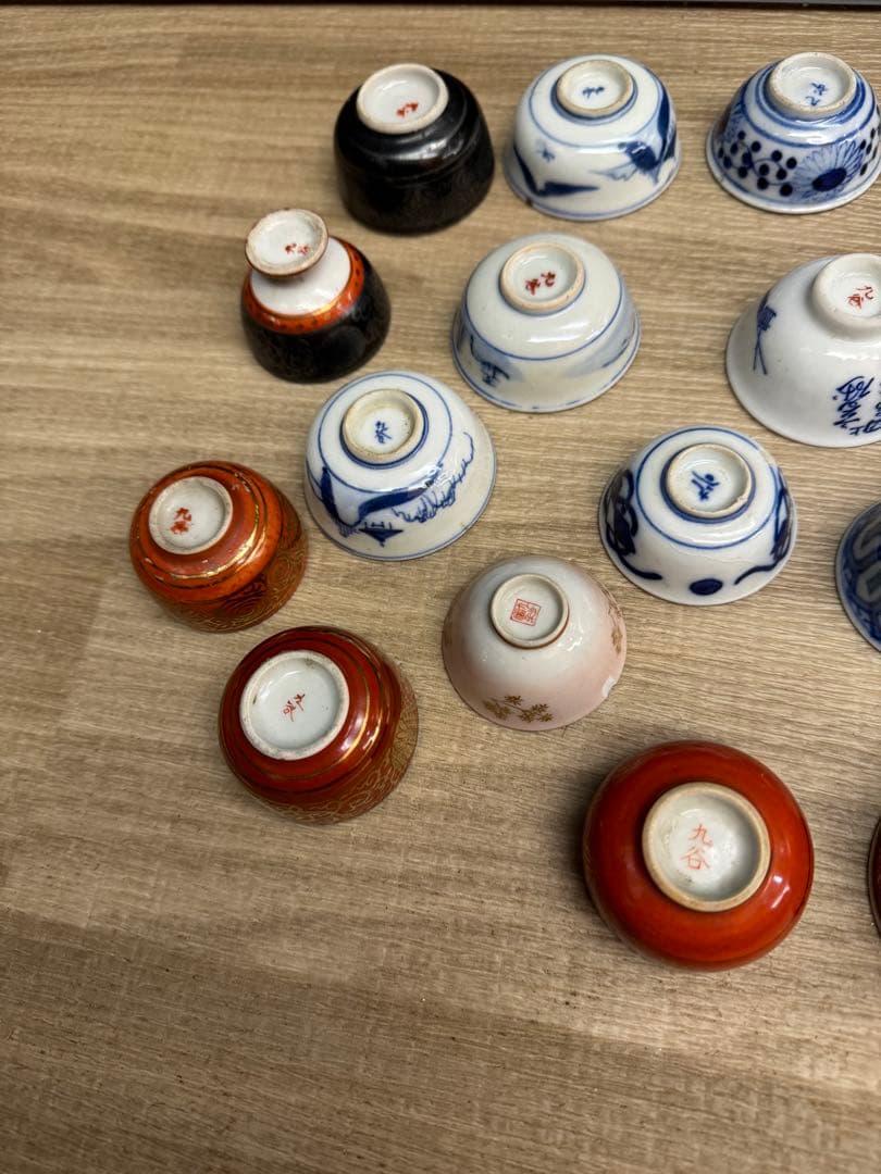 1534 九谷焼 猪口 17客 まとめ売り 時代物 - メルカリ