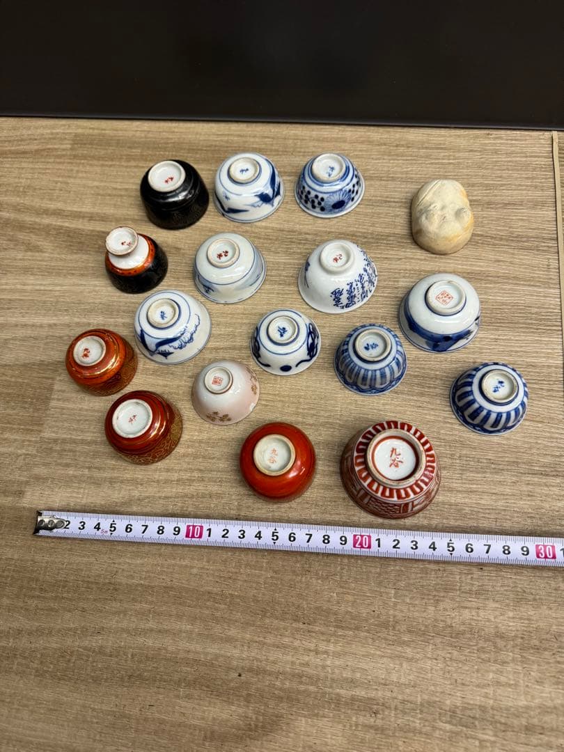 1534 九谷焼 猪口 17客 まとめ売り 時代物 - メルカリ