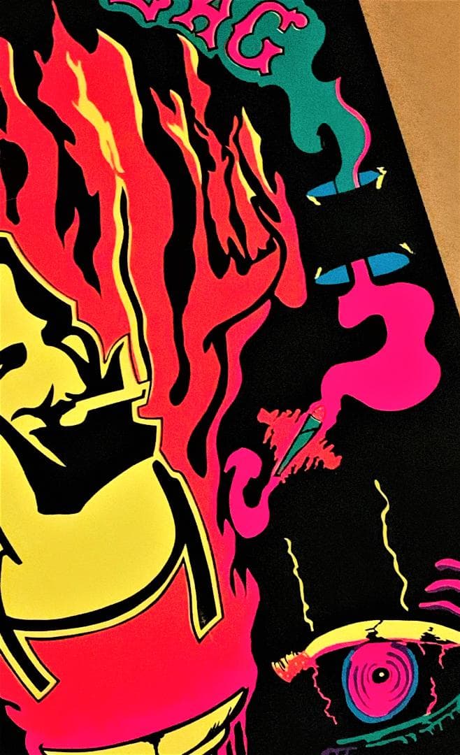 ZIG ZAG 70's LAバージョン ブラックライトポスター 古着 雑貨 絵