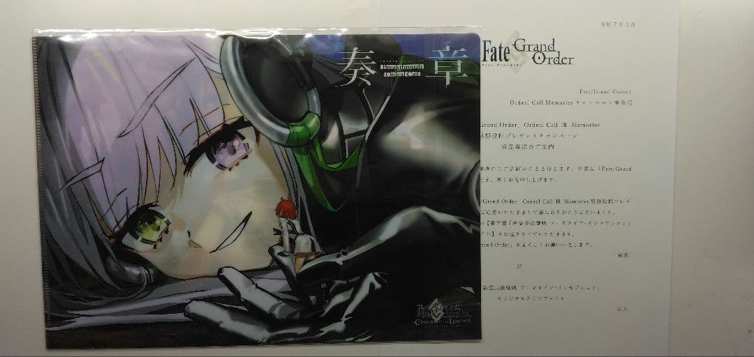 Fate/Grand Order 奏章 感想投稿キャンペーン クリアファイル