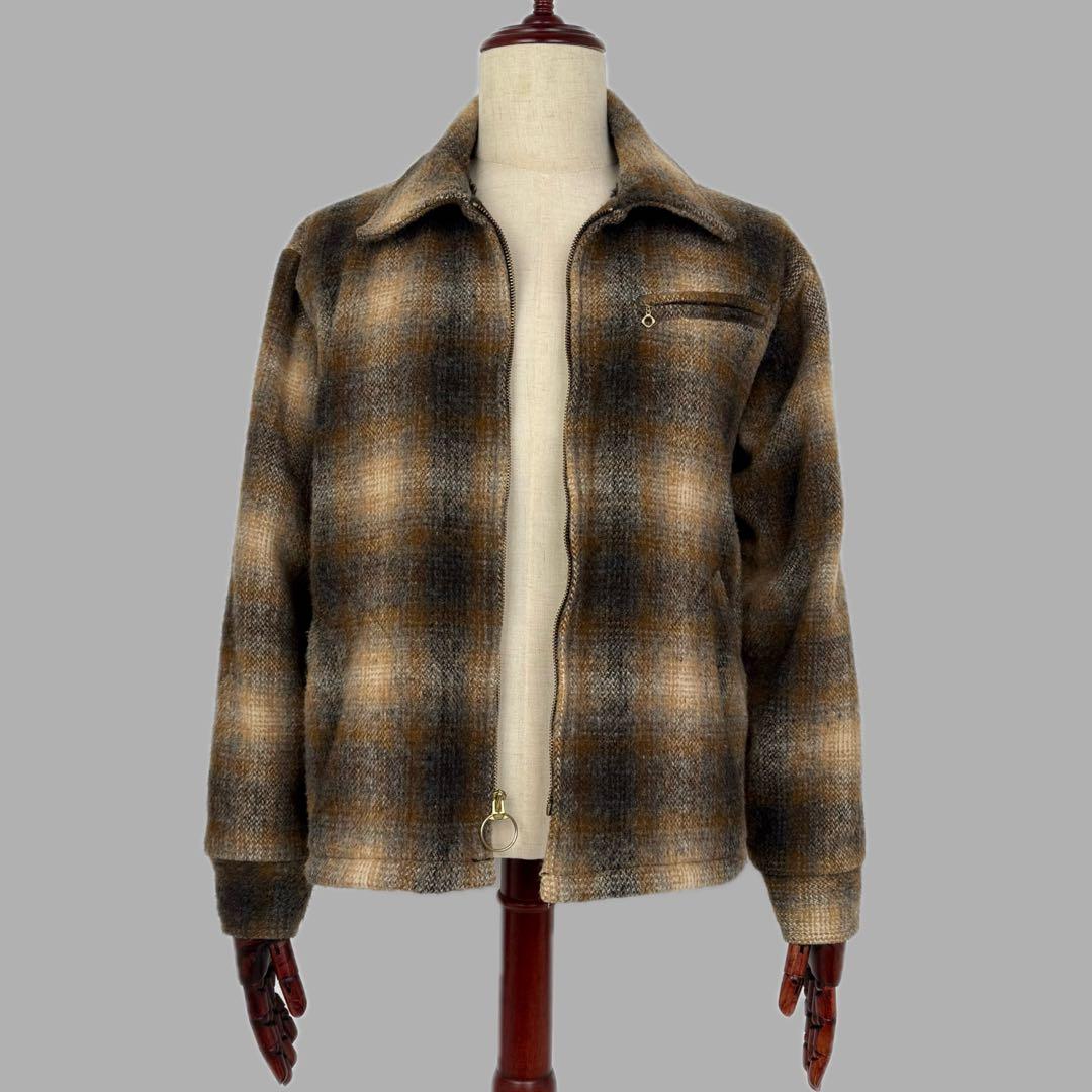 melton 70s ビンテージ USA製 オンブレ ウールジャケット メルトン