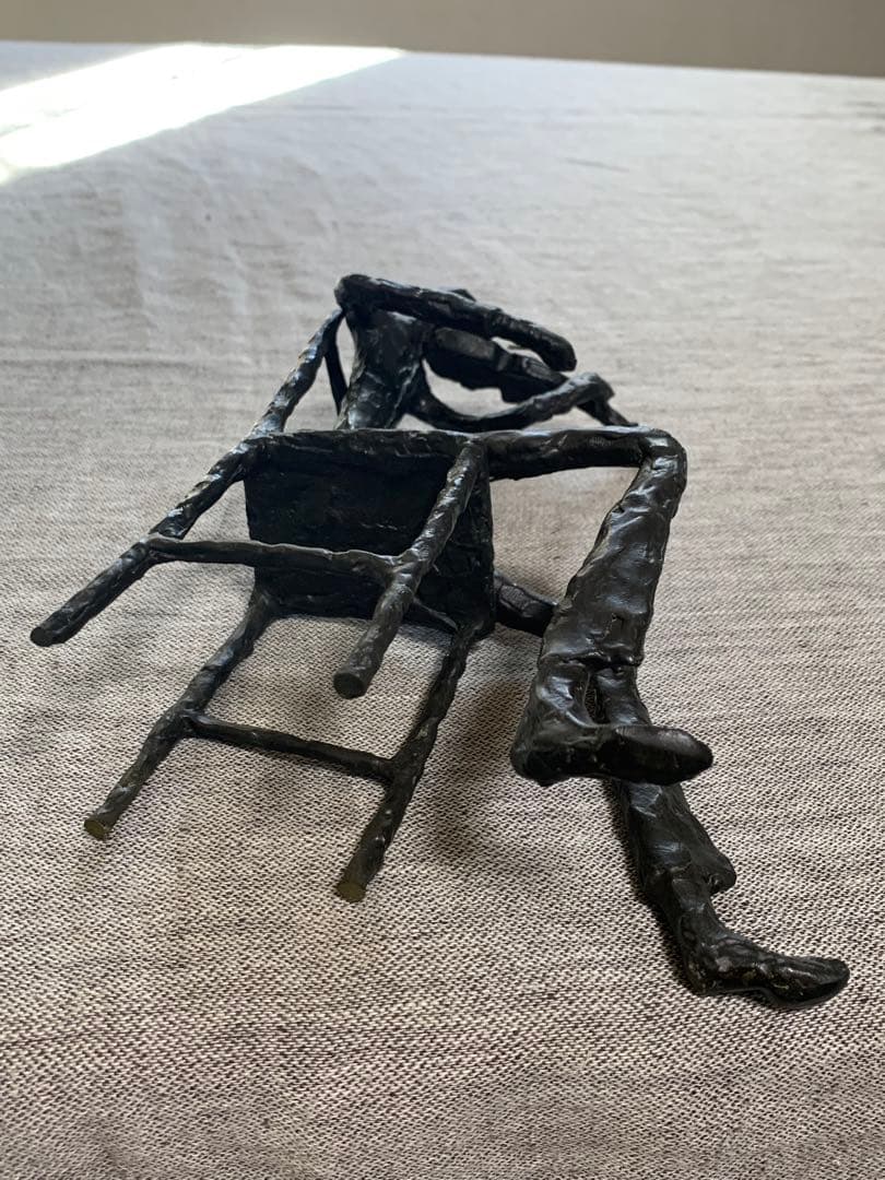 室内楽の情景 ヴァイオリン奏者 オブジェ 重厚 置物 ヴィンテージ