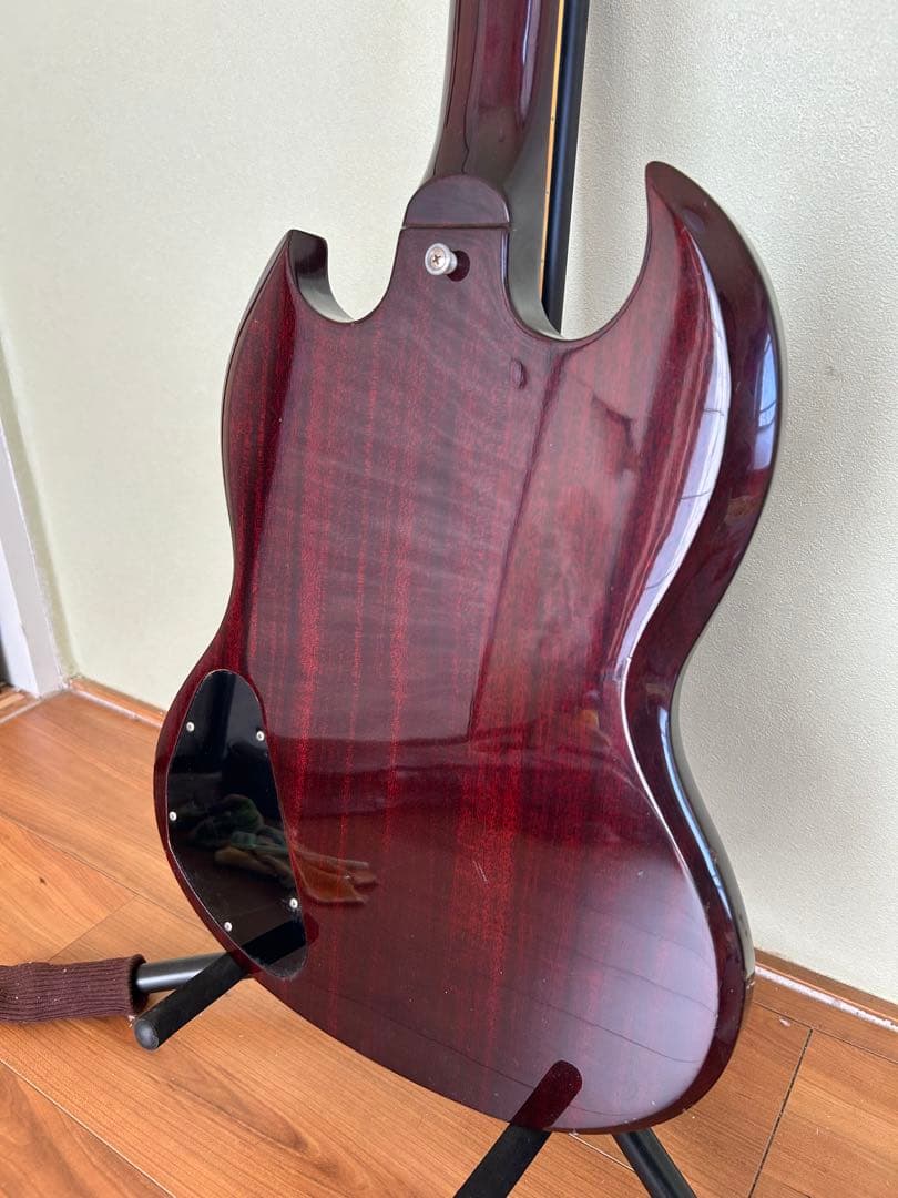 GRECO SGタイプ エレキギター ワインレッド ソフトケース付き