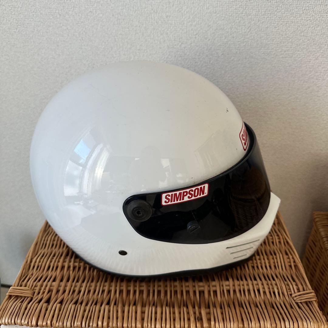 SIMSON フルフェイスヘルメット ホワイト 模造品