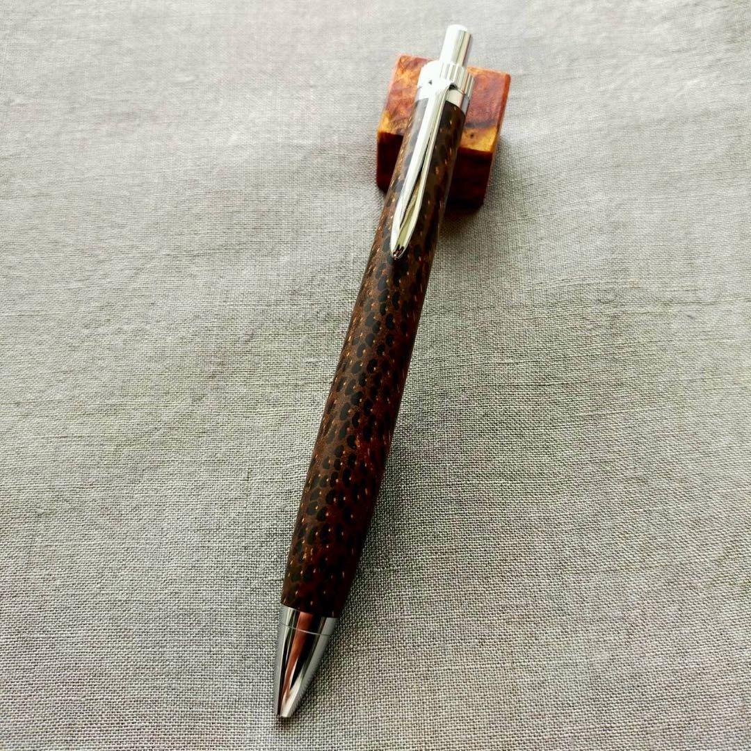 クジャクヤシ ハンドメイド 木軸ボールペン G2 天然木 シルバー